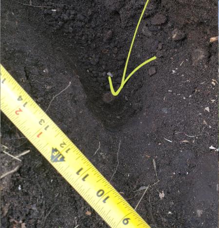 Property Line Marker Location in action